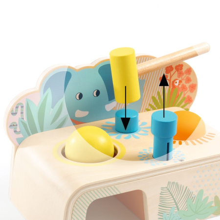 Jucarie bebe din lemn Multi Tap, Djeco [3]