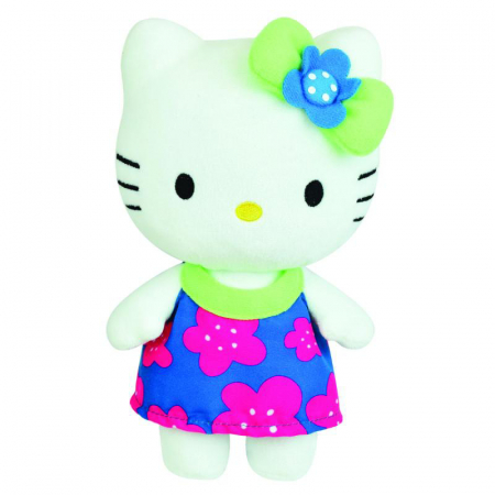 Jucării copii 3-4 ani - Jucarie Plus Jemini 20cm Hello Kitty Floricele Roz