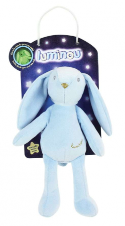 Jucarie Plus Jemini Fosforescenta 21cm Iepure Luminou Blu [3]
