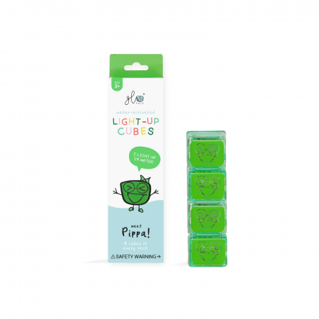 Jucării de apă și nisip - Jucarie senzoriala luminoasa Pippa Glo Cube, verde