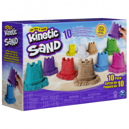 Jocuri educative - nisip kinetic set 10 culori