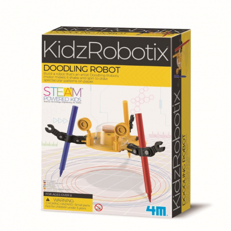 Jocuri educative pentru școală/grădiniță - Kit construcție robot - Doodling Robot, Kidz Robotix