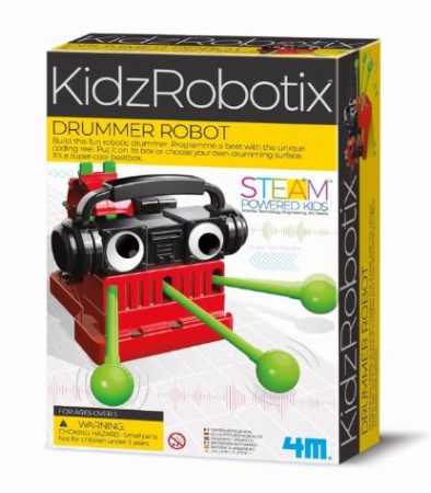 Jocuri educative pentru școală/grădiniță - Kit construcție robot - Drummer, Kidz Robotix