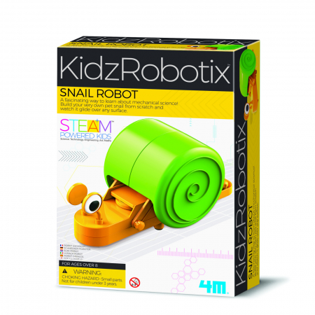 Jucării copii 7-8 ani - Kit constructie robot - Snail Robot, Kidz Robotix