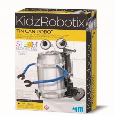 Roboți programabili - Kit construcție robot - Tin Can Robot, Kidz Robotix