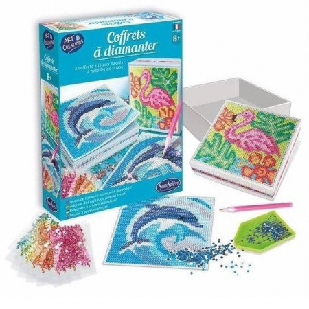Kit creativ cu diamante - Delfin si Flamingo [1]
