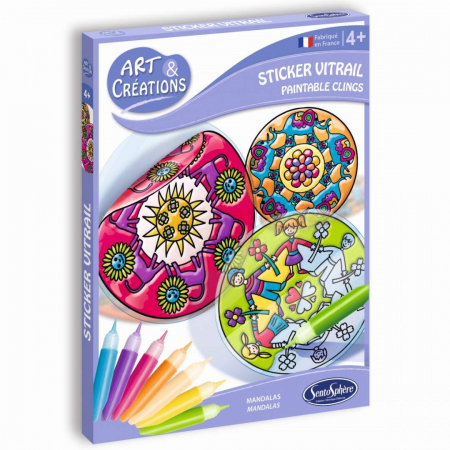 Jucării copii 5-6 ani - Kit creativ Vitralii - Mandale