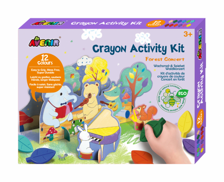 Jocuri creative - Kit de activitati cu creioane colorate - Concert in padure