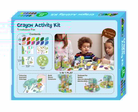 Kit de activitati cu creioane colorate - Distractie in casuta din copac [1]