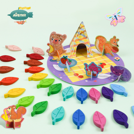 Kit de activitati cu creioane colorate - La picnic [3]