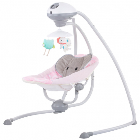 Mama și bebe - Leagan electric Chipolino Aida pink dumbo