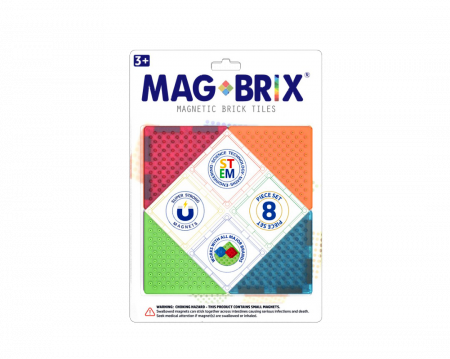 Jucării copii 5-6 ani - Magbrix - placi magnetice de construit
