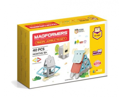 Jucării - Set magnetic de construit- Magformers Animale