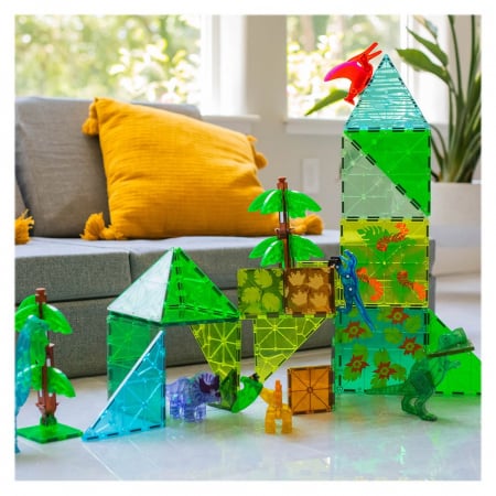 Magna-Tiles Dino World XL, set magnetic 50 de piese [3]