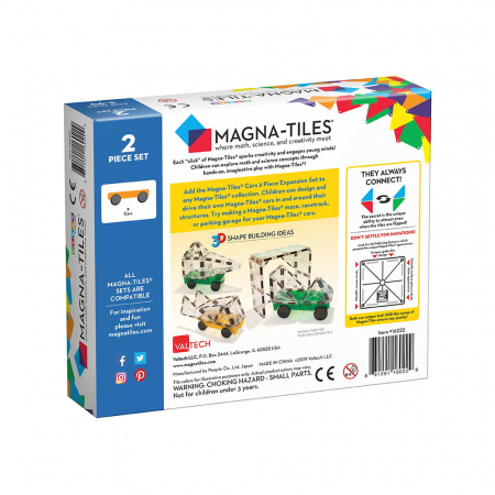 MAGNA-TILES Extensie, 2 masinute Galben si Verde [3]