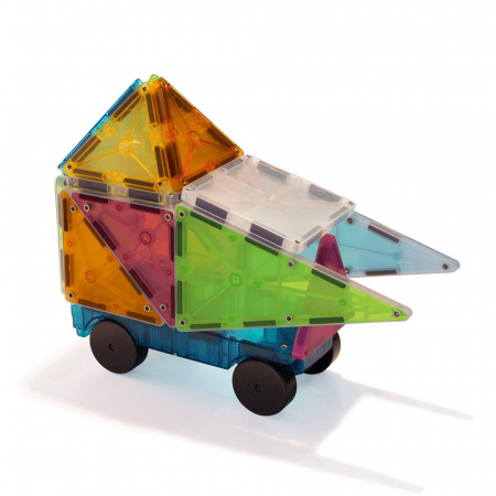 MAGNA-TILES Grand Prix, set magnetic 50 de piese cu masinute [1]