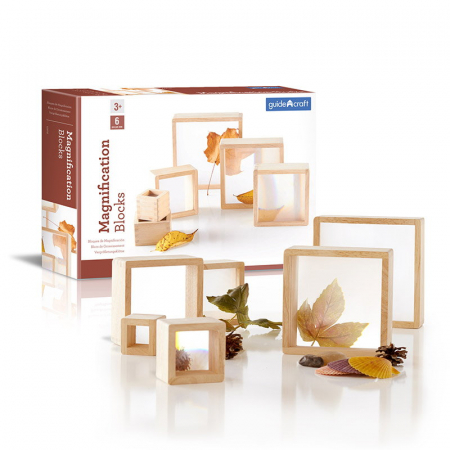 Jucării Montessori - Magnification Blocks cu efect de marire, Guidecraft