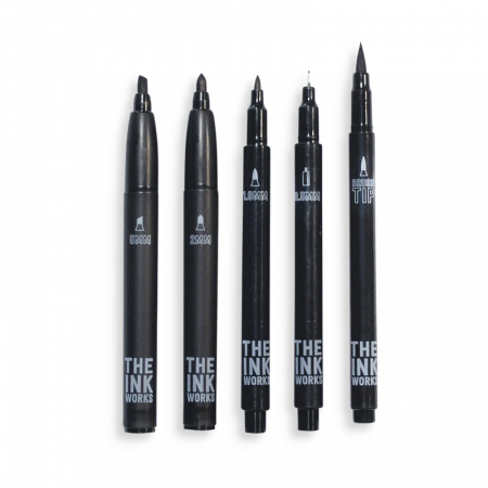 Markere negre The Ink Works - Set de 5 dimensiuni diferite [1]