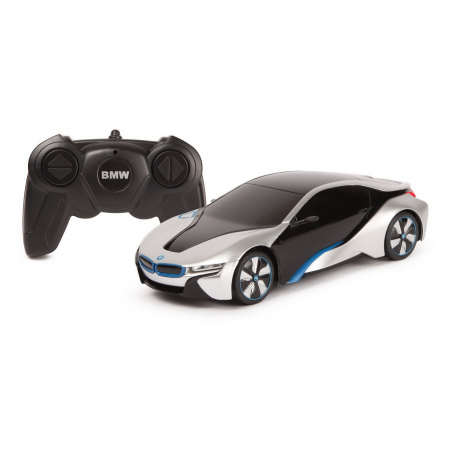 Mașină cu telecomandă BMW I8 argintie cu scara 1 la 24 [6]