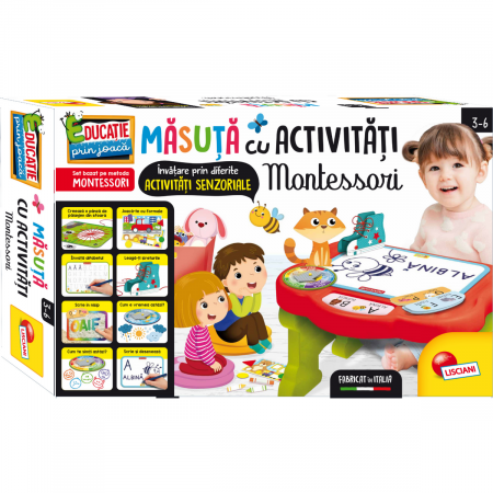 Vârstă - Masuta cu activitati Montessori, in limba romana