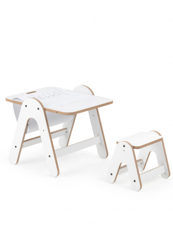 Masuta si tabla 2 in 1 cu scaunel MamaToyz Massam MDF [10]