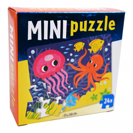 Puzzle - Mini puzzle de buzunar - animale marine