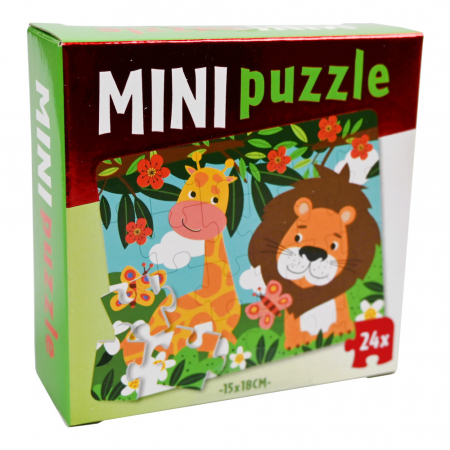 Puzzle - Mini puzzle de buzunar - animale salbatice