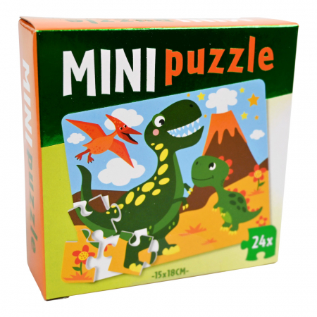 Puzzle - Mini puzzle de buzunar - dinozaur