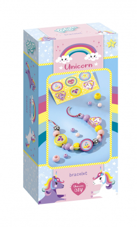 Jucării copii 5-6 ani - Mini set creativ DIY Bratara cu unicorni