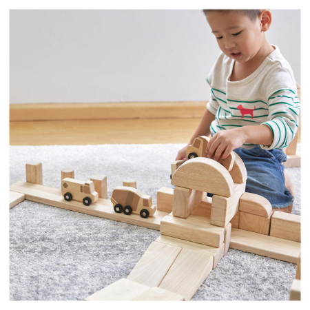 Mini vehicule din lemn, set 10 bucati, Guidecraft [1]