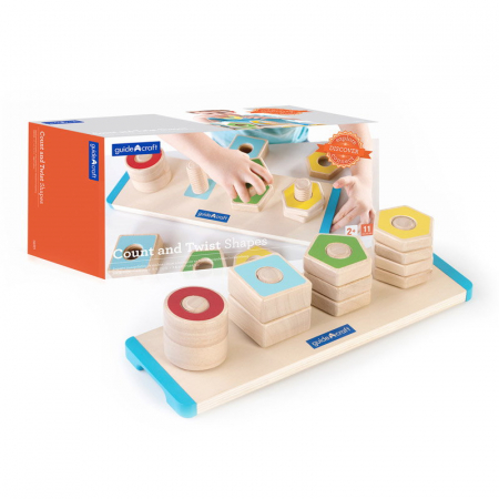 Jucării Montessori - Numara si insurubeaza formele, Guidecraft