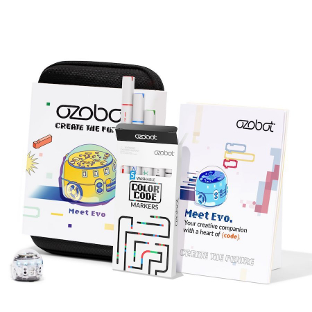 Vârstă - Ozobot Evo smart mini robot - Crystal White:Starter Kit