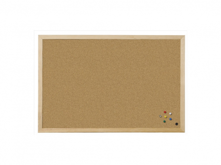 Jocuri educative - Panou plută cu ramă din lemn 40×30 cm