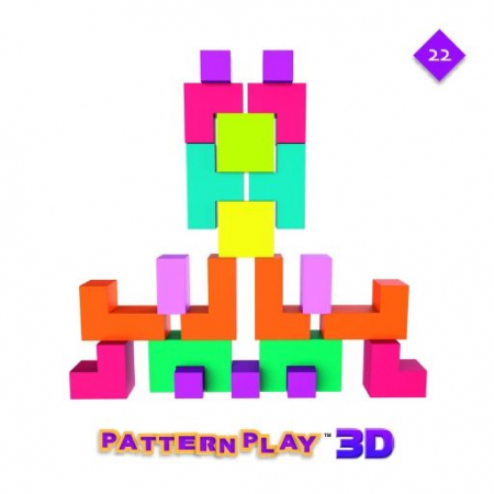 Pattern Play 3D, joc de constructie din lemn, cu structuri 3D [3]