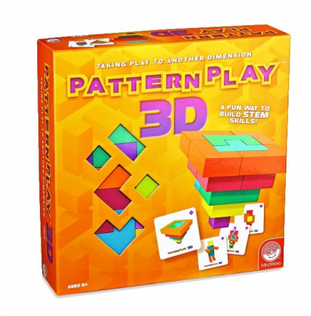 Jucării copii 5-6 ani - Pattern Play 3D, joc de constructie din lemn, cu structuri 3D