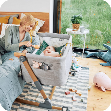 Patut 3 in 1 co-sleeping Skiddou Natt, Normandic Dream, Gri deschis [2]