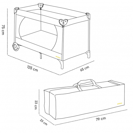 Patut de calatorie pliabil Skiddou Lunar, 2 nivele, Normandic Dream, Gri [2]