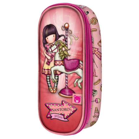 Rechizite școlare - Penar cu fermoar Gorjuss Carousel