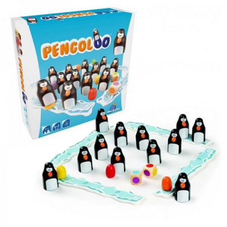 Jucării copii 5-6 ani - Pengoloo plastic - joc de strategie cu pinguini,