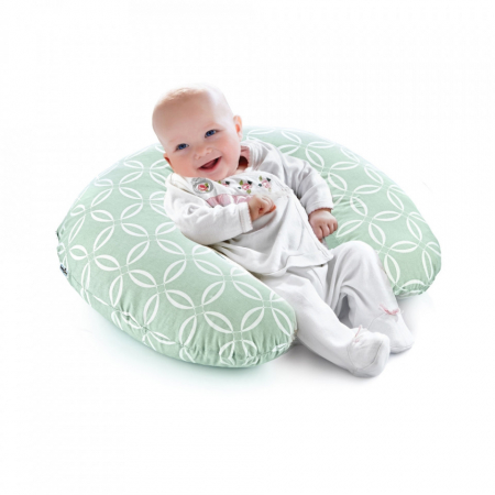 Perna pentru alaptat 2 in 1 Nursing Pillow, BabyJem (Culoare: Galben) [4]