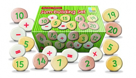 Jucării Montessori - Pietricele cu numere - Set Matematica