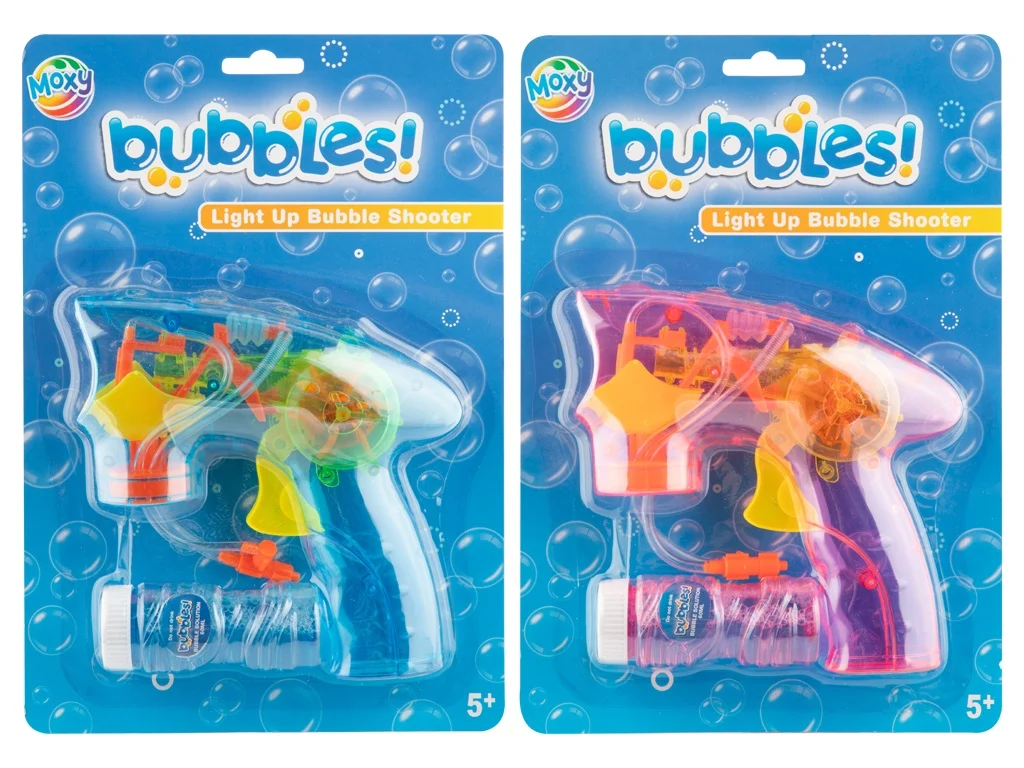 Jucării exterior - Pistol de baloane cu efecte luminoase cu LED, Bubble shooter