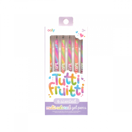 Stilouri și pixuri - Pixuri cu gel colorate parfumate Tutti Fruitti - Set de 6