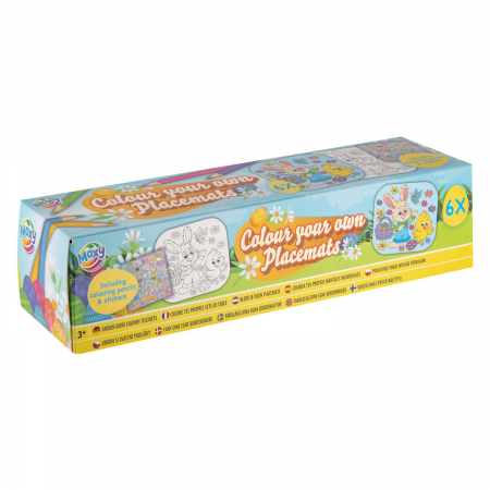 Vârstă - Placemat pentru colorat, preimprimat, set cu creioane colorate si abtibilduri