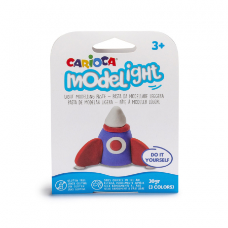 Plastilină - Plastilina moale Carioca Modelight DiY - racheta.