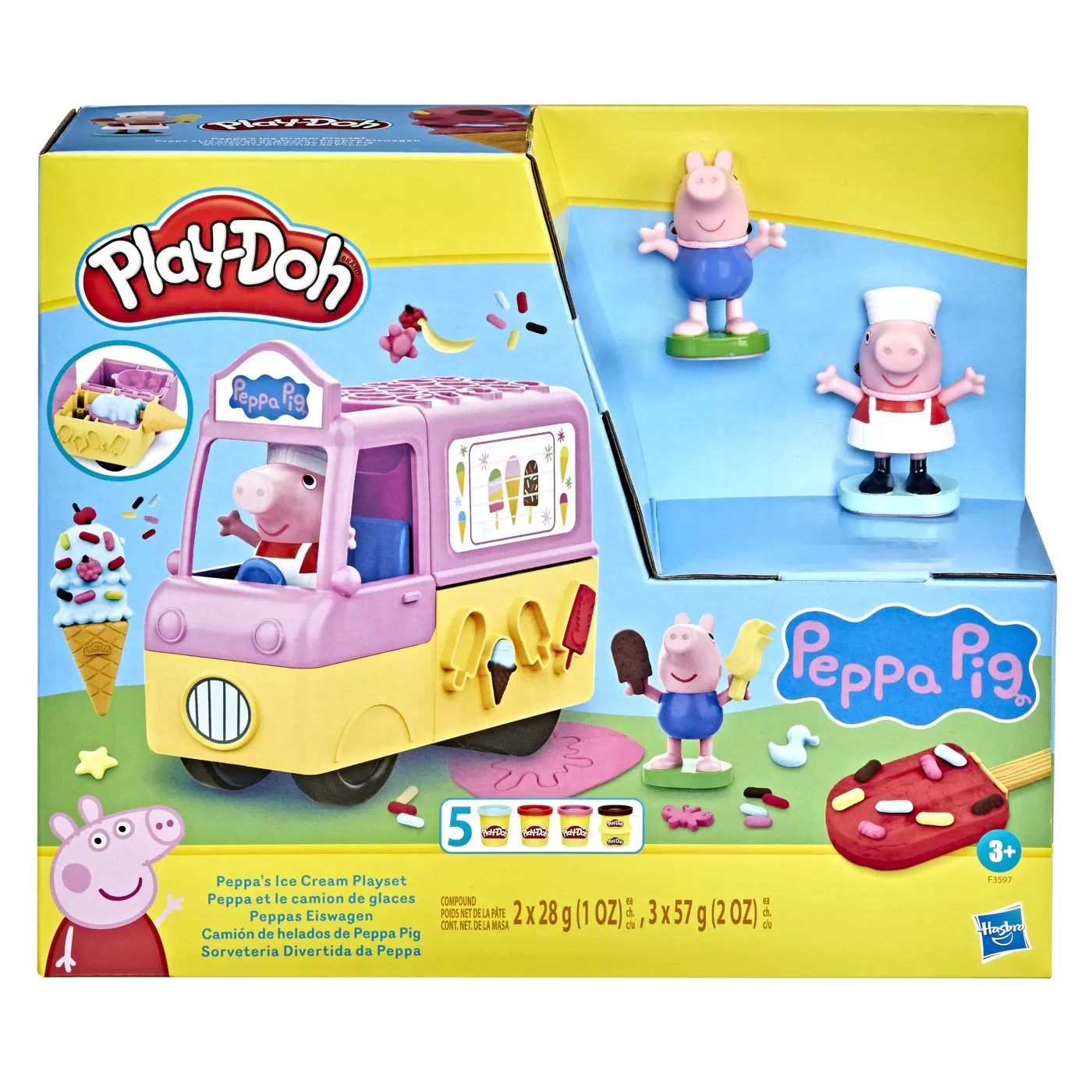 Plastilină - PLAY DOH PEPPA PIG SI MASINA DE INGHETATA