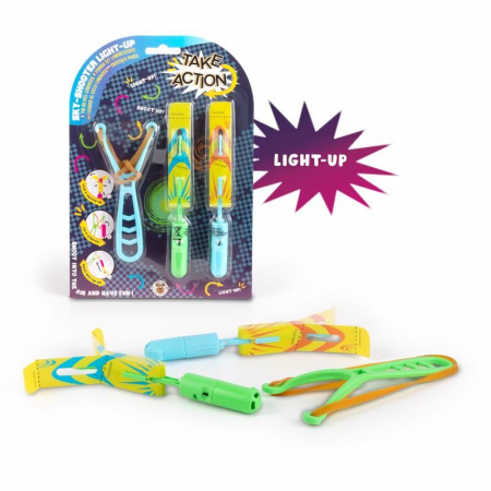 Jucării exterior - Prastie cu 2 lansatoare luminoase