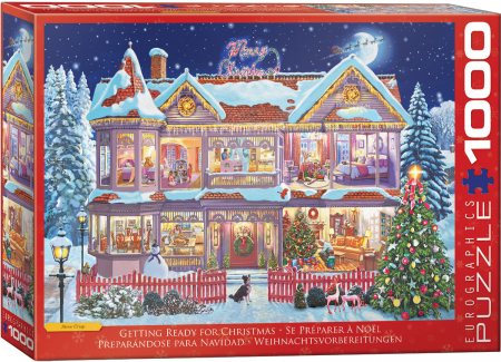Jocuri educative - Pregatirile de Craciun, puzzle 1000 piese