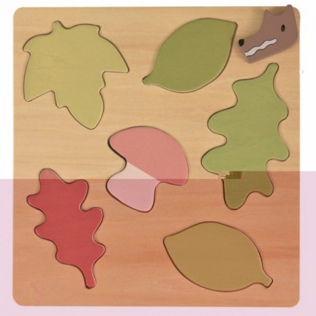 Puzzle animale și frunze [0]