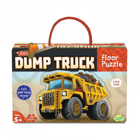 Puzzle de podea - Peaceable Kingdom Puzzle de podea in forma de basculanta Dump Truck Floor Puzzle